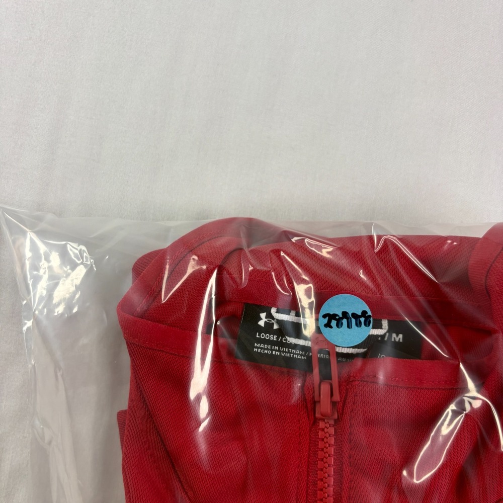 Wisconsin Badgers Jacket Mens Medium Red Under Armour Full Zip Performance NEW - Picture 11 of 11
